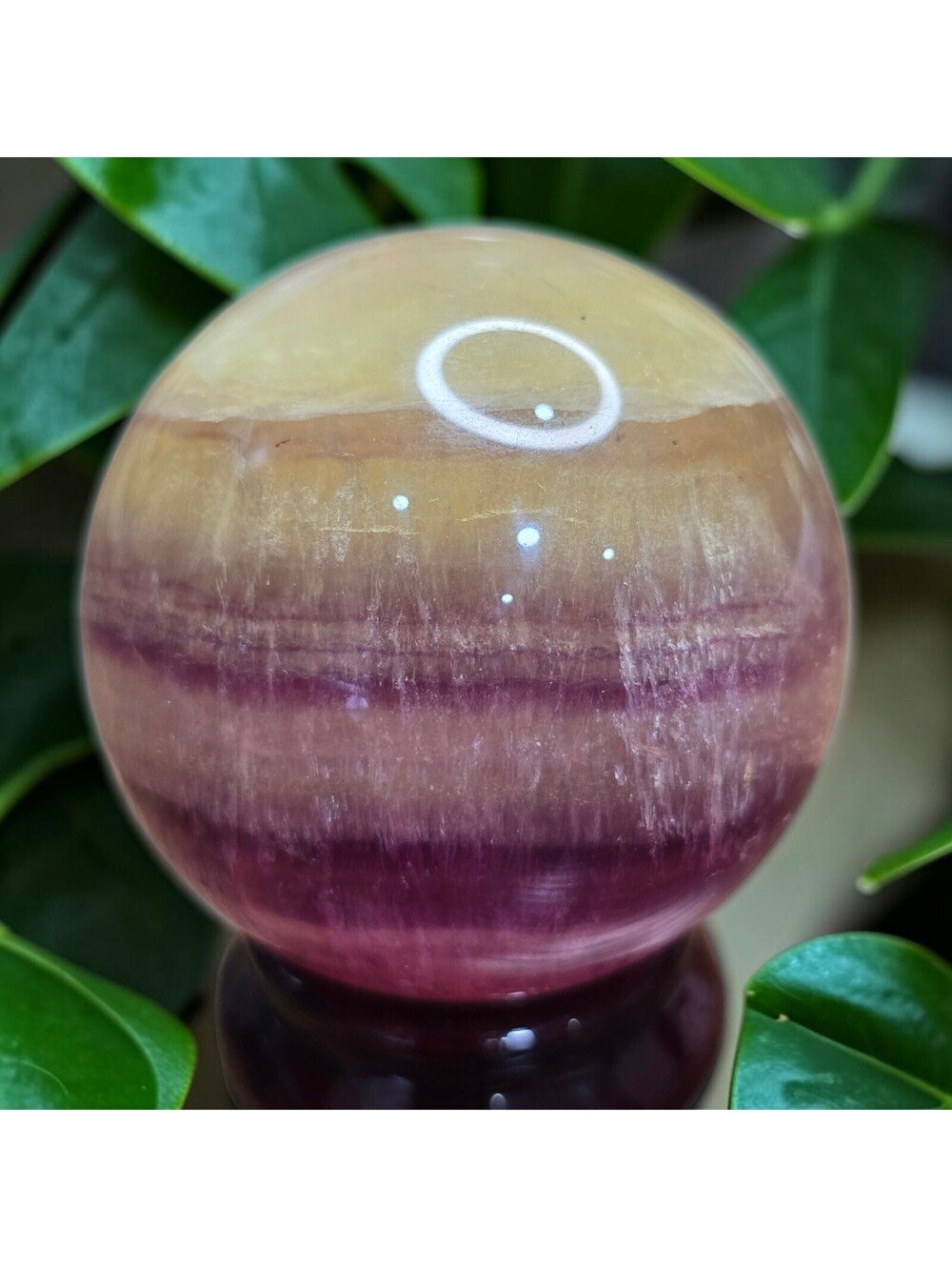 A309. HQ Candy Fluorite 54mm Natural Crystal Sphere Orb
